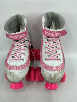 Used FIRESTAR ROLLER DERBY Child Roller Quad Skates White Youth 2