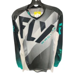 Used Fly Racing Motocross Adult Top Black And Green Small
