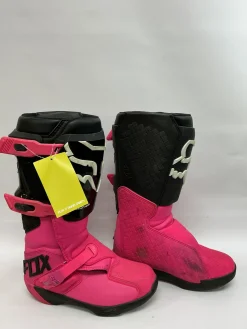 Used Fox COMP Junior Boots Pink Adjustable