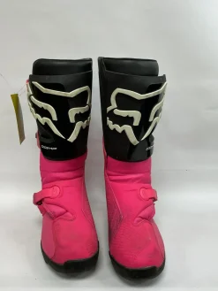 Used Fox COMP Junior Boots Pink Adjustable