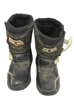 Used Fox COMP 5K Junior Motocross Boots Black Youth 11.0