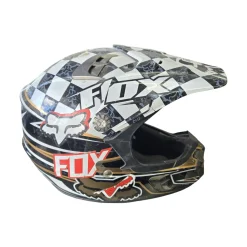 Used Fox PILOT V2 JR MOTOCROSS HELMET Junior Helmet Black SM