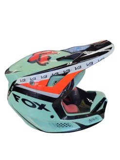 Used Fox V3 RS MIPS Junior Helmet Carolina Blue MD