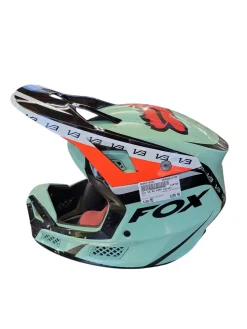 Used Fox V3 RS MIPS Junior Helmet Carolina Blue MD