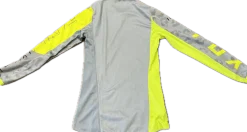 Used Fox Youth Top Grey And Lime XS