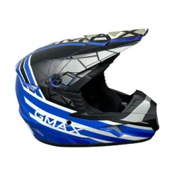 Used GMAX MX-46Y Junior Motocross Helmet Royal Blue Medium