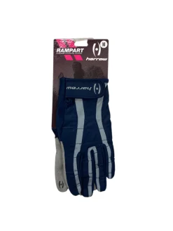 Used Harrow RAMPANT Lacrosse Gloves Womens Navy Blue MD