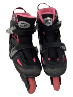 Used HIGH BOUNCE Senior Roller Quad Skates Black Adjustable