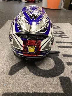 Used HJC ARENA FLYNKOLORS Junior Helmet Royal Blue LG