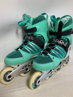 Used K2 ALEXIS 84 PRO Senior Aggressive Skates Teal Senior 9