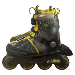 Used K2 RAIDER BOA Junior Roller Quad Skates Grey Adjustable