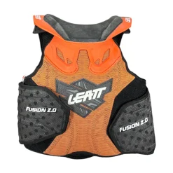 Used Leatt FUSION Adult Motocross Neck Brace Orange