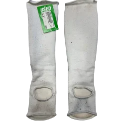Used MAC Martial Arts Forearm Pads White Junior