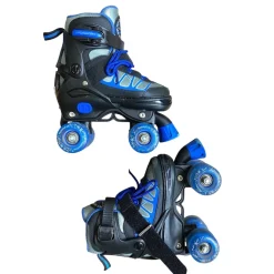 Used MAMMYGOL Junior Roller Quad Skates Royal Blue Adjustable