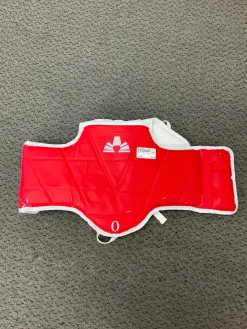 Used Martial Arts Chest Guard Red MD