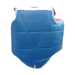 Used Martial Arts Chest Guard White/Royal/Red YLG