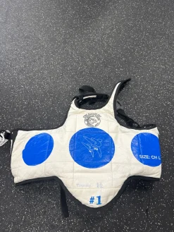 Used Martial Arts Chest Guard White Junior