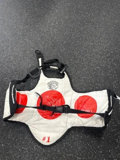 Used Martial Arts Chest Guard White Junior