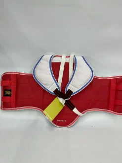Used Martial Arts Chest Guard White/Royal/Red XS