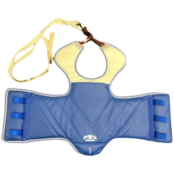 Used Martial Arts Chest Guard Royal Blue Junior