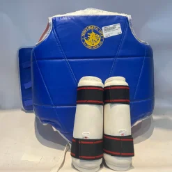 Used Martial Arts Chest Guard Royal Blue LG