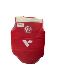Used Martial Arts Chest Guard Red LG