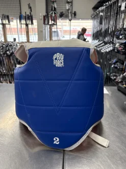 Used Martial Arts Chest Guard Royal Blue Senior