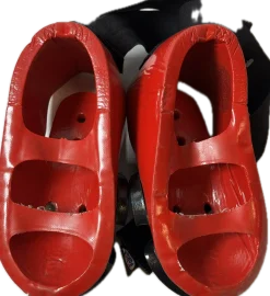 Used Martial Arts Foot Pads Red LG