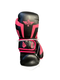 Used Martial Arts Gloves Black And Pink Junior