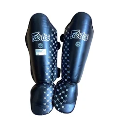 Used Martial Arts Shin Pads Black MD