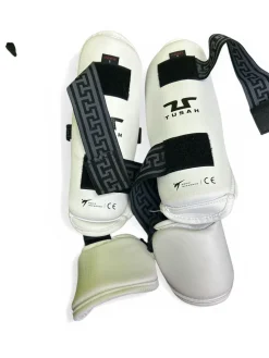 Used Martial Arts Shin Pads White SM