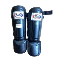 Used Martial Arts Shin Pads Black MD