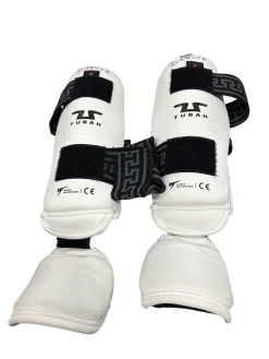 Used Martial Arts Shin Pads White SM