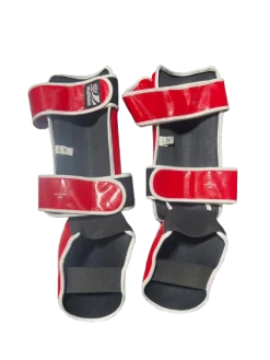 Used Martial Arts Shin Pads Red SM