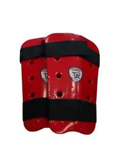 Used Martial Arts Shin Pads Red SM