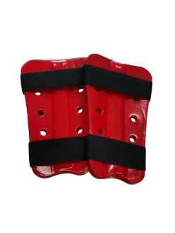 Used Martial Arts Shin Pads Red SM