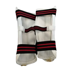 Used Martial Arts Shin Pads White YXL