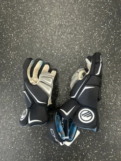 Used Maverik CHARGER JR GLOVES Lacrosse Gloves Junior Black MD