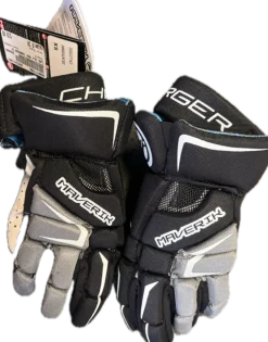 Used Maverik CHARGER Lacrosse Gloves Junior Black 9"