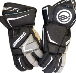 Used Maverik CHARGER Lacrosse Gloves Junior Black 9"