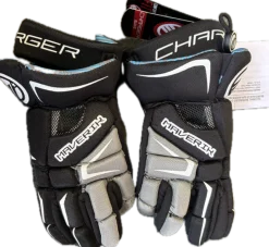 Used Maverik CHARGER Lacrosse Gloves Junior Black 9"