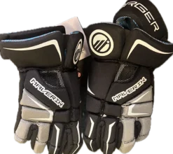 Used Maverik CHARGER Lacrosse Gloves Junior Black 10"