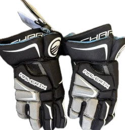 Used Maverik CHARGER Lacrosse Gloves Junior Black 9"