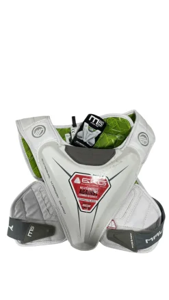Used Maverik CHARGER Lacrosse Rib Pads White SM