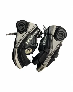 Used Maverik GLOVES Lacrosse Gloves Junior Black 10"