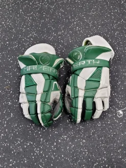 Used Maverik M5 Lacrosse Gloves Mens Green And White 13"