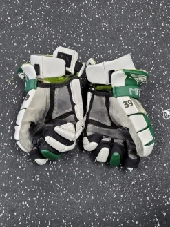 Used Maverik M5 Lacrosse Gloves Mens Green And White 13"