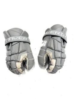 Used Maverik M6 LAX Goalie Gloves M Grey 13"