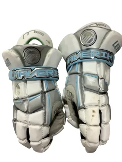Used Maverik M3 LEGIT LACROSSE GLOVES Lacrosse Gloves Mens White LG