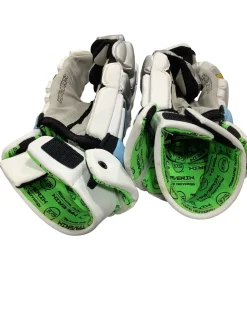 Used Maverik M3 LEGIT LACROSSE GLOVES Lacrosse Gloves Mens White LG